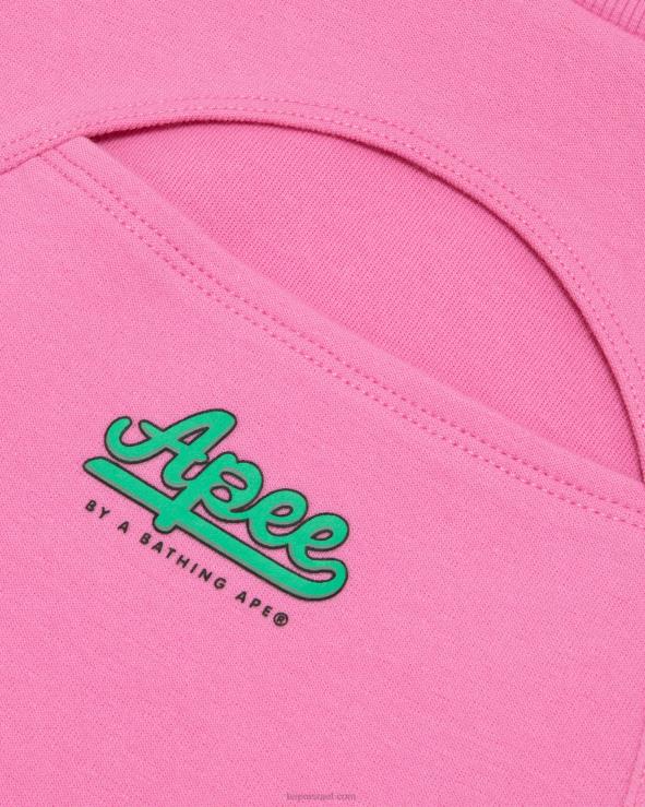 וָרוֹד A Bathing Ape 644LV944 נשים סווטשירט לוגו קצוץ