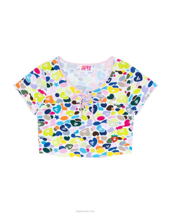 קייס A Bathing Ape 644LV946 נשים טופ קצוץ עם שרוכים