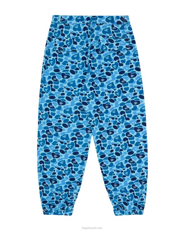 כחול בהיר A Bathing Ape 644LV949 נשים מכנסי מטען מודפסים