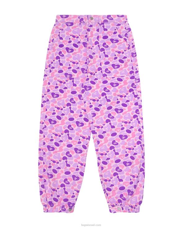 סָגוֹל A Bathing Ape 644LV950 נשים מכנסי מטען מודפסים