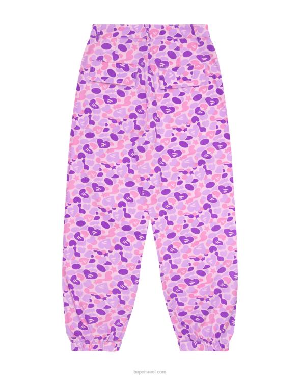 סָגוֹל A Bathing Ape 644LV950 נשים מכנסי מטען מודפסים