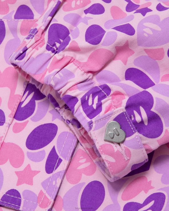 סָגוֹל A Bathing Ape 644LV950 נשים מכנסי מטען מודפסים