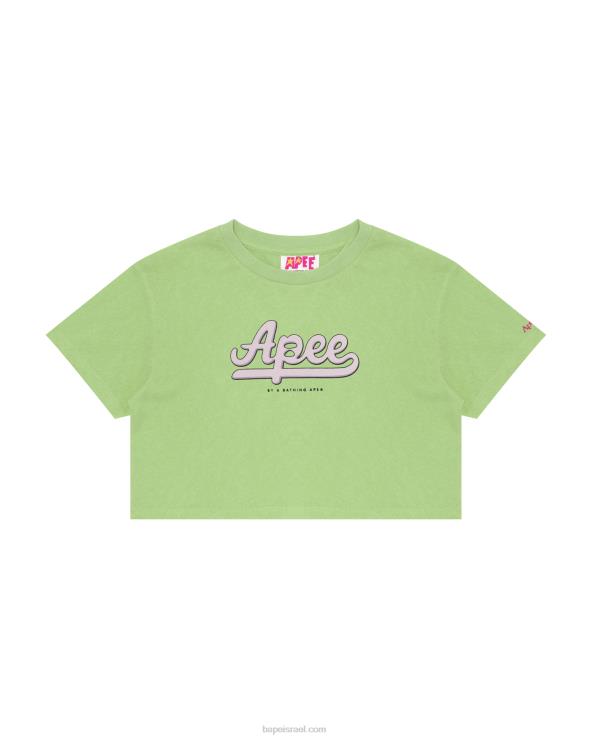 ירוק סתיו A Bathing Ape 644LV951 נשים חולצה חתוכה גרפית