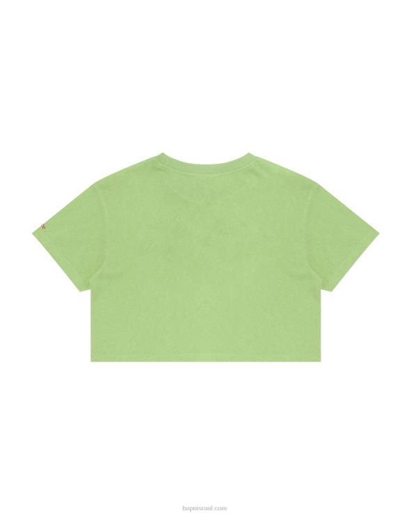 ירוק סתיו A Bathing Ape 644LV951 נשים חולצה חתוכה גרפית