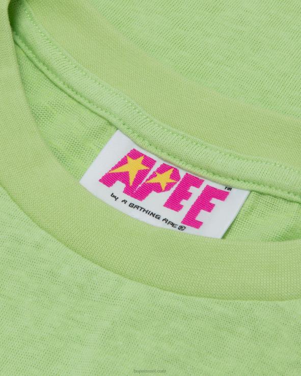 ירוק סתיו A Bathing Ape 644LV951 נשים חולצה חתוכה גרפית