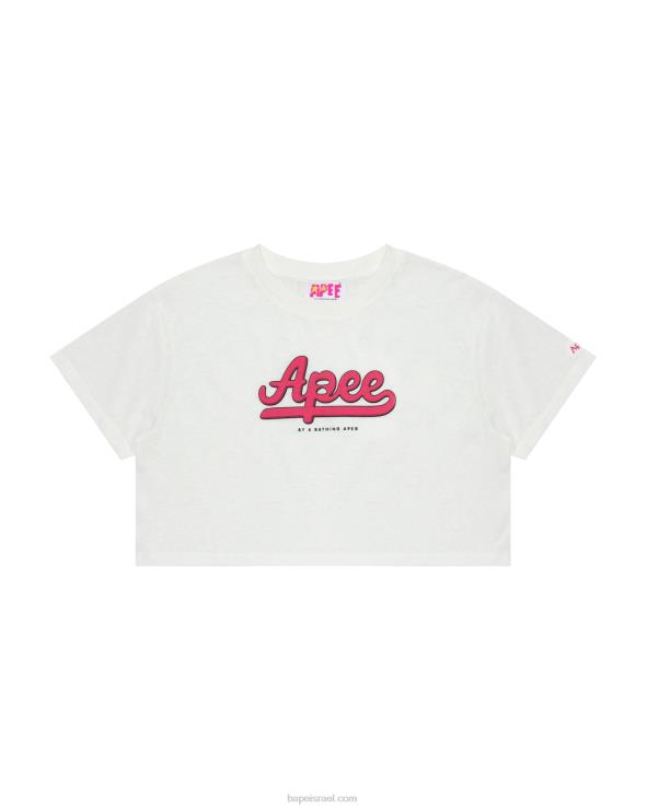 קיר לבן A Bathing Ape 644LV952 נשים חולצה חתוכה גרפית
