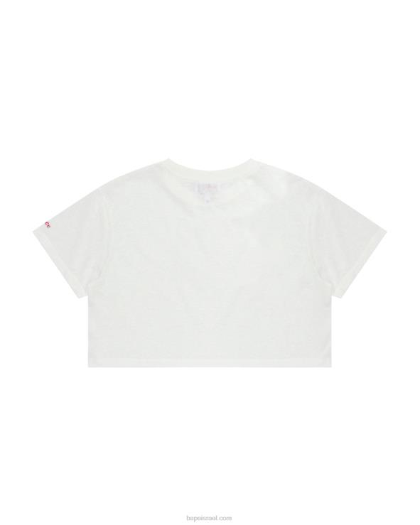 קיר לבן A Bathing Ape 644LV952 נשים חולצה חתוכה גרפית