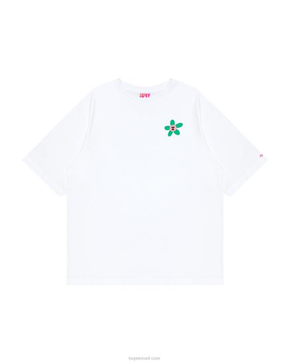 לבן מולבן A Bathing Ape 644LV958 נשים טי קלאסי