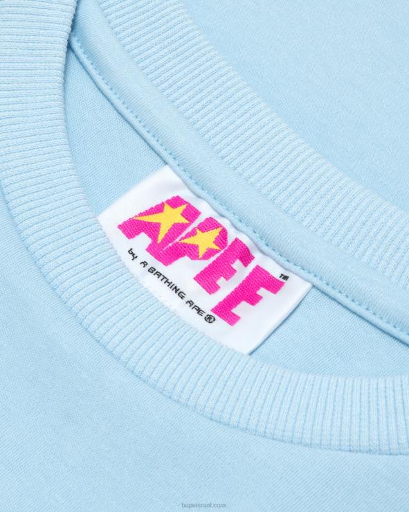 שמים כחולים A Bathing Ape 644LV965 נשים טי קצוץ פרחים