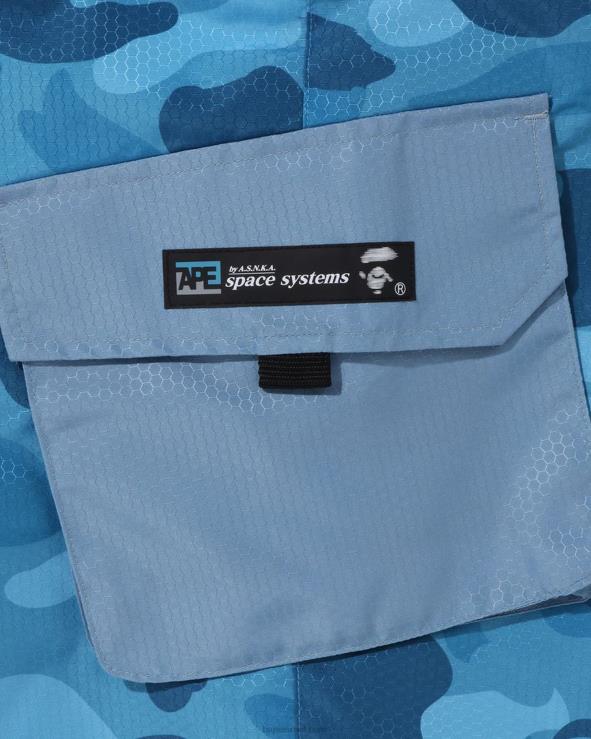 כחול בהיר A Bathing Ape 644LV96 גברים מכנסי מטען מסוג חלת דבש