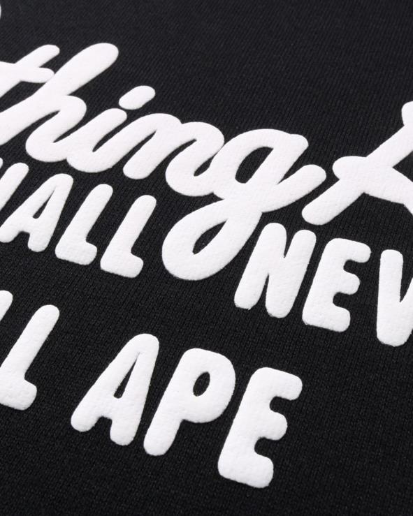 שָׁחוֹר A Bathing Ape 644LV970 נשים קפוצ'ון סוודר אוברסייז בתפירה צבעונית