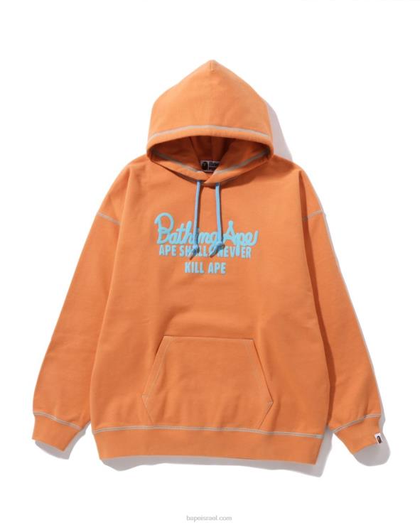 תפוז A Bathing Ape 644LV971 נשים קפוצ'ון סוודר אוברסייז בתפירה צבעונית