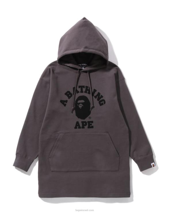 אפור כהה A Bathing Ape 644LV976 נשים קפוצ'ון נקודה אחת בראש