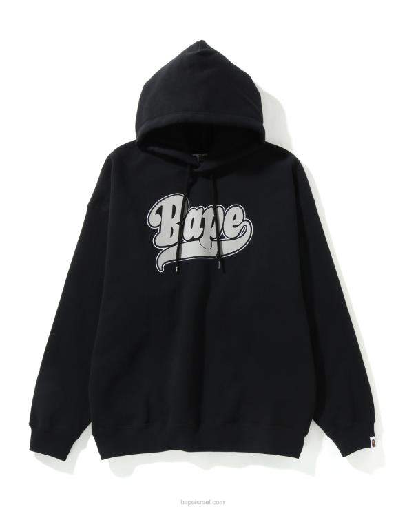 שָׁחוֹר A Bathing Ape 644LV978 נשים קפוצ'ון סוודר אוברסייז