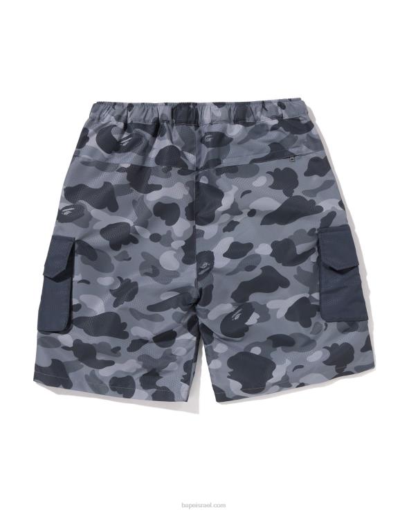 אפור A Bathing Ape 644LV97 גברים מכנסי מטען מסוג חלת דבש