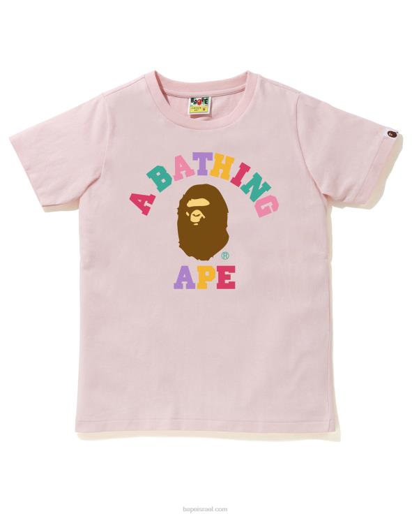 וָרוֹד A Bathing Ape 644LV983 נשים חולצת קולג' בצבעים