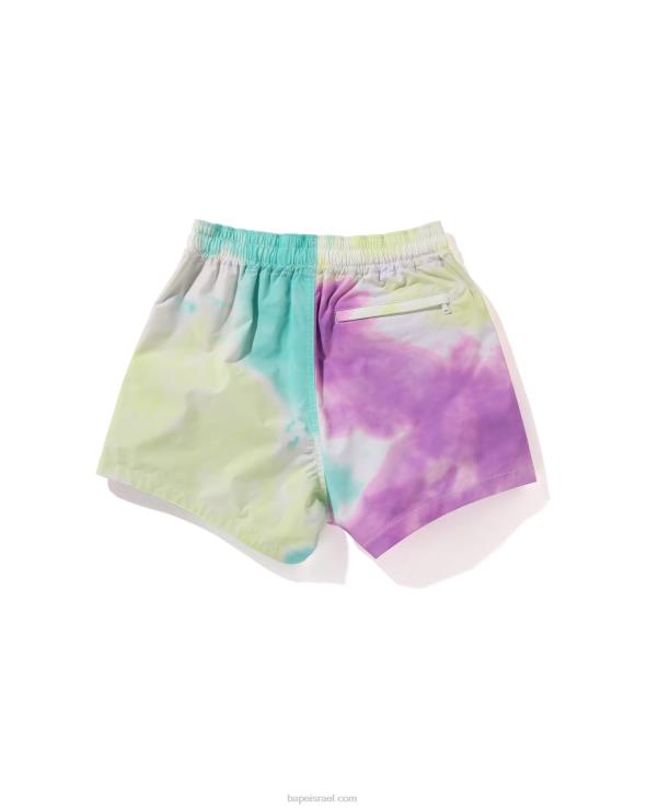 קייס A Bathing Ape 644LV990 נשים מכנסי צבע קצרים עם נקודה אחת