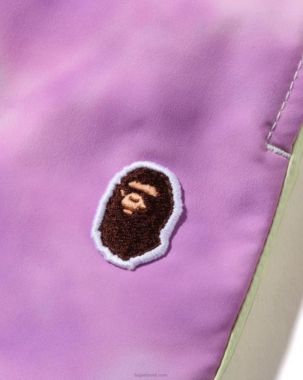 קייס A Bathing Ape 644LV990 נשים מכנסי צבע קצרים עם נקודה אחת