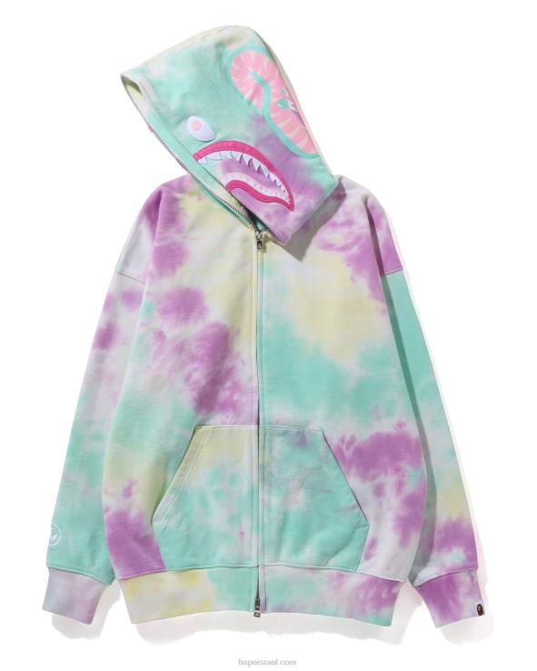 קייס A Bathing Ape 644LV991 נשים קפוצ'ון עם רוכסן מלא כריש מעונב