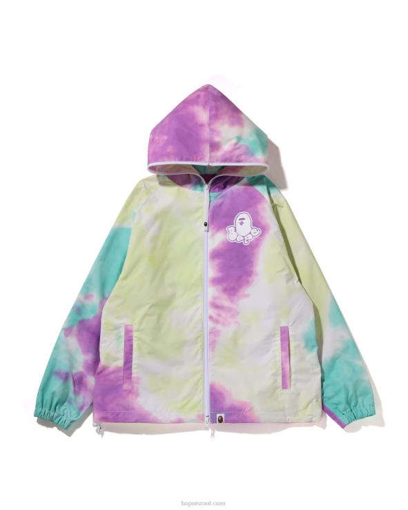 קייס A Bathing Ape 644LV995 נשים ז'קט קפוצ'ון עם רוכסן מלא בגודל מעונב