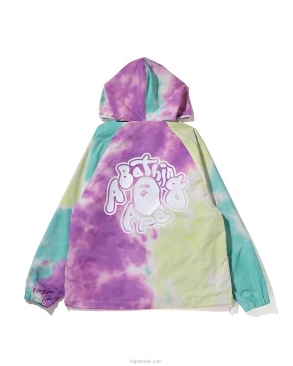 קייס A Bathing Ape 644LV995 נשים ז'קט קפוצ'ון עם רוכסן מלא בגודל מעונב