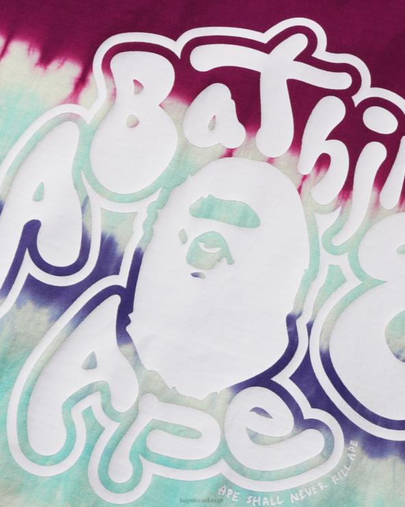 סָגוֹל A Bathing Ape 644LV996 נשים tie-dye טי אוברסייז