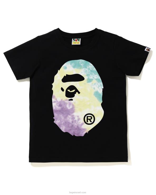 שָׁחוֹר A Bathing Ape 644LV999 נשים tie-dye ראש גדול טי