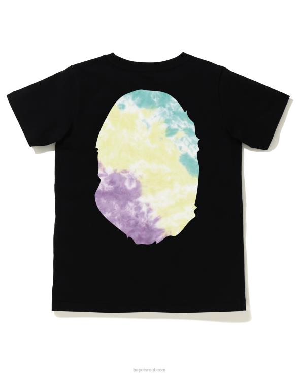 שָׁחוֹר A Bathing Ape 644LV999 נשים tie-dye ראש גדול טי